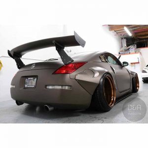 Nissan wrapped in Matte Brown Metallic vinyl