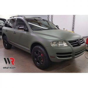 Volkswagen wrapped in 1080 Matte Military Green vinyl