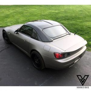 Honda s200 wrapped in Matte Gray Aluminum vinyl