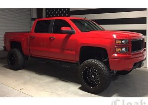 Chevrolet wrapped in Avery SW Gloss Carmine Red vinyl