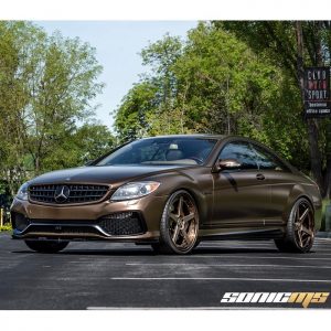 Mercedes Benz wrapped in Avery SW Satin Pearl Koko vinyl