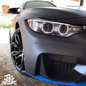 BMW wrapped in Arlon Gunpowder vinyl