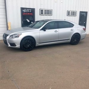 Lexus wrapped in Satin White Aluminum vinyl