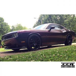Dodge wrapped in 3M ColorFlip Deep Space Blue/Bronze/Purple shade shifting vinyl