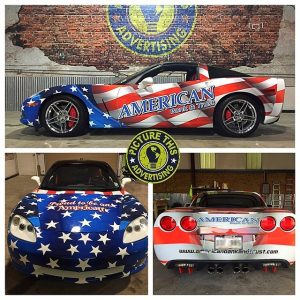Chevrolet wrapped in custom printed 3M IJ180Cv3 vinyl