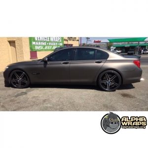 BMW wrapped in 1080 Matte Charcoal Metallic vinyl