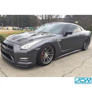 Nissan wrapped in Satin Dark Gray vinyl