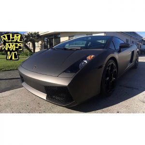 Lamborghini wrapped in 1080 Matte Charcoal Metallic vinyl