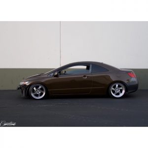 Honda Civic wrapped in Orafol 970RA Gloss Orient Brown Metallic vinyl