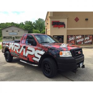 Ford f150 wrapped in custom printed Arlon 6100XLP vinyl