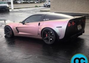 Chevrolet wrapped in Orafol Shift Effect Matte Pearl Symphony shade shifting vinyl