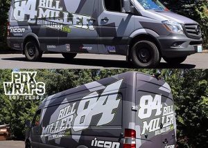 Mercedes Benz wrapped in custom printed 3M IJ180Cv3 & 8915 vinyl