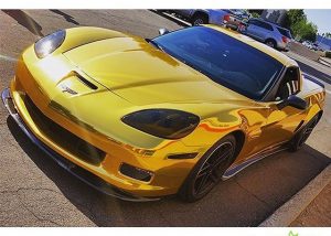 Chevrolet wrapped in Avery Gold Chrome