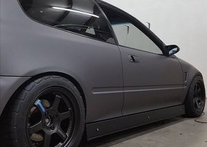 Honda wrapped in Avery SW Matte Charcoal Metallic vinyl