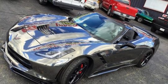 Chevrolet wrapped in Avery SW Black Chrome vinyl