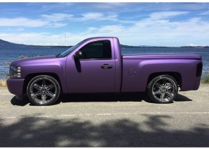 Chevrolet wrapped in Avery SW Matte Purple Metallic vinyl