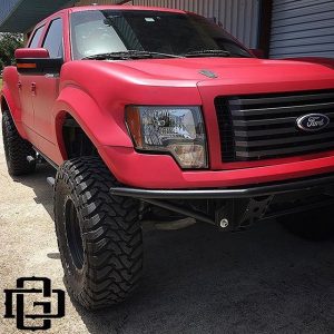 Ford wrapped in Avery SW Matte Cherry Metallic vinyl