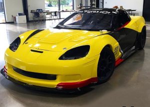 Chevrolet Corvette wrapped in Orafol 970RA Cargo Yellow vinyl and Avery SW Gloss Red/Gloss Black vinyls