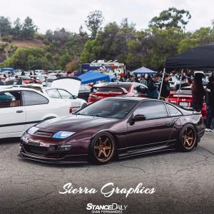 Nissan wrapped in Gloss Black Rose vinyl