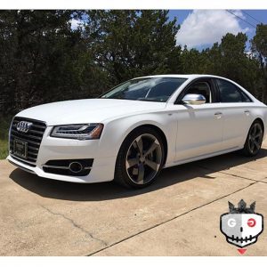 Audi wrapped in Matte White vinyl