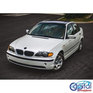 BMW wrapped in Avery SW Satin Pearl White vinyl