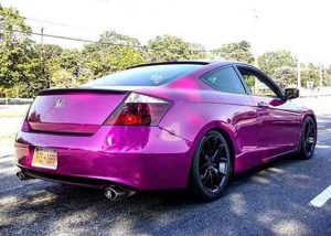 Honda wrapped in 1080 Gloss Fierce Fuchsia vinyl
