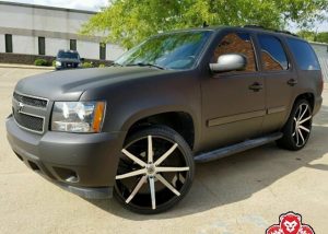 Chevrolet wrapped in Avery SW Matte Black vinyl
