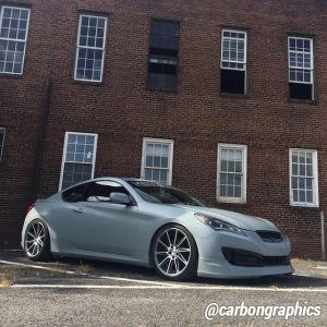 Hyundai wrapped in Satin Battleship Gray vinyl