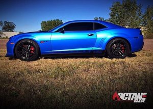 Chevrolet wrapped in 1080 Satin Perfect Blue vinyl
