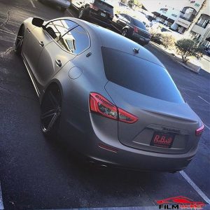 Maserati wrapped in Avery SW Matte Metallic Grigio vinyl
