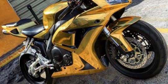 gold wrap bike