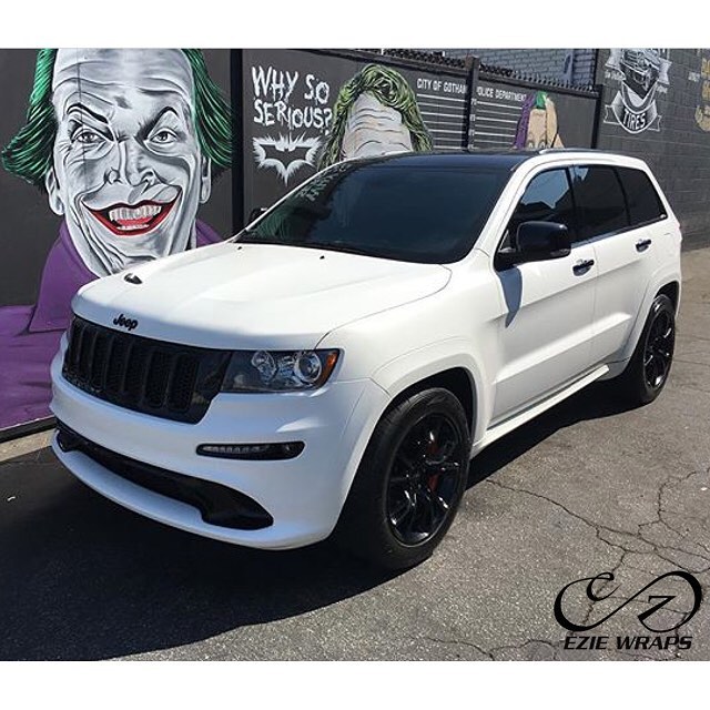 Jeep wrapped in Satin Pearl White vinyl Vinyl Wrap 3M & Avery