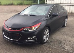 Chevrolet wrapped in 1080 Satin Black vinyl