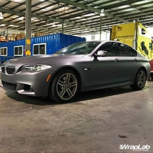 BMW wrapped in Avery SW Charcoal Metallic vinyl