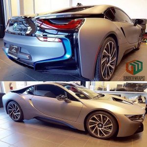BMW wrapped in Avery SW Matte Charcoal Metallic vinyl