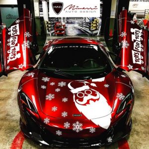 McLaren wrapped in Satin White vinyl