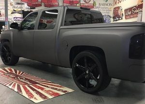 Chevrolet wrapped in Avery SW Matte Charcoal Metallic vinyl