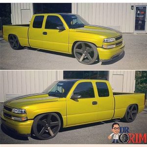 Chevrolet wrapped in Gloss Lemon Sting vinyl