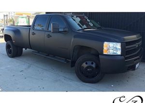 Chevrolet wrapped in 1080 Matte Deep Black vinyl