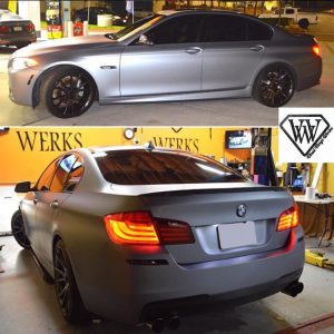 BMW wrapped in 1080 Matte Silver vinyl
