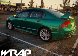 Honda wrapped in Avery SW Gloss Dark Green Pearl vinyl