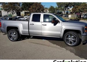Chevrolet wrapped in Avery Brushed Steel Metallic vinyl