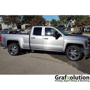 Chevrolet wrapped in Avery Brushed Steel Metallic vinyl
