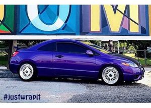 Honda wrapped in Orafol 970RA Violet Metallic vinyl