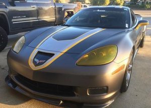 Chevrolet wrapped in Satin Dark Gray vinyl