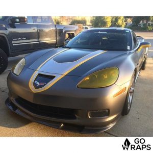 Chevrolet wrapped in Satin Dark Gray vinyl