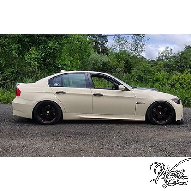 bmw wrapped in 3m 1080 gloss ivory vinyl