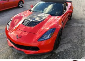 Chevrolet wrapped in Avery SW Gloss Red vinyl