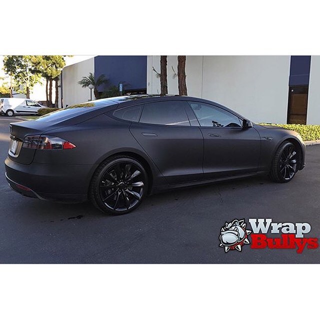 Tesla model S wrapped in Deep Matte black  #modelswrap#matteblackwrap#dmvwraps#dc#md#va#teslawrap#dmvshop#wrapshop