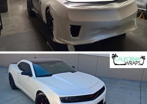 Chevrolet wrapped in Satin Pearl White vinyl